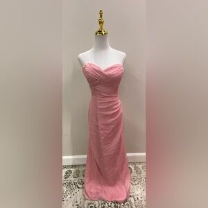 Elegant Pink Strapless Dress